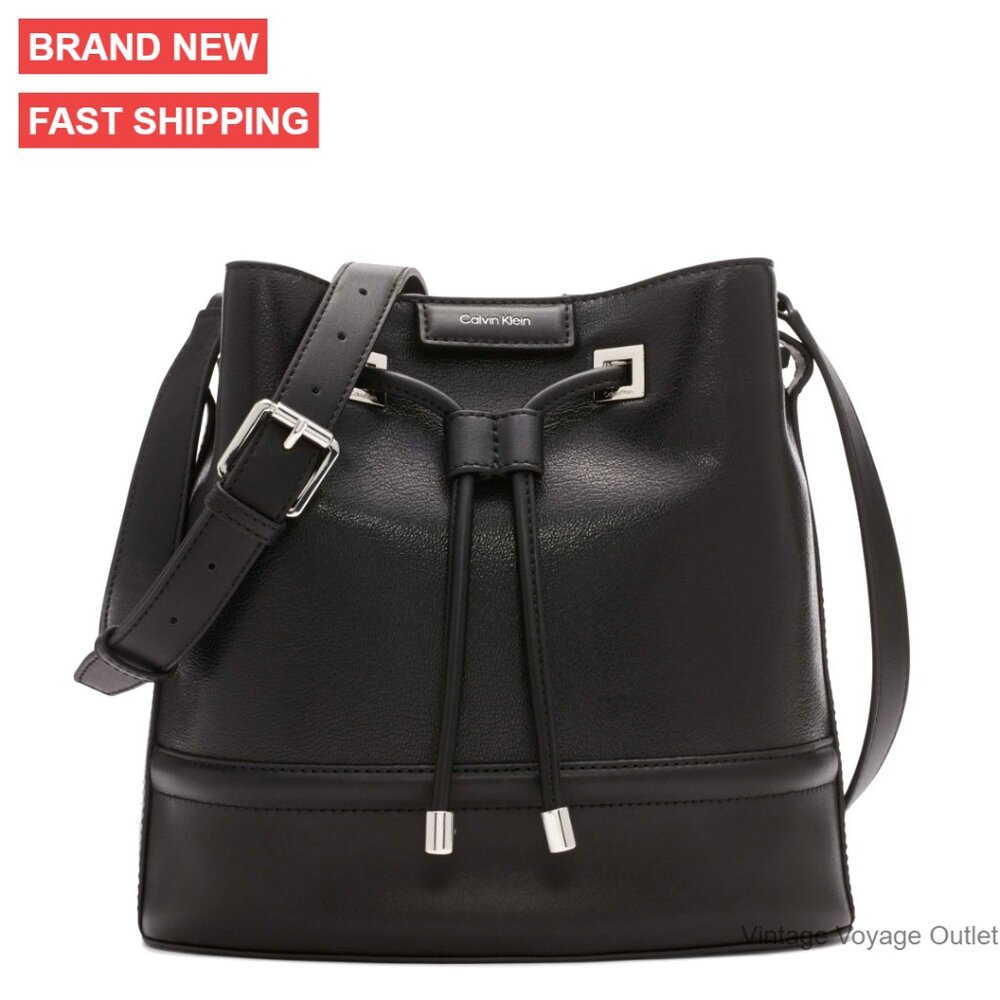 Vegan Leather Crossbody Bag With Monogram, 2 Pockets, Roomy Interior